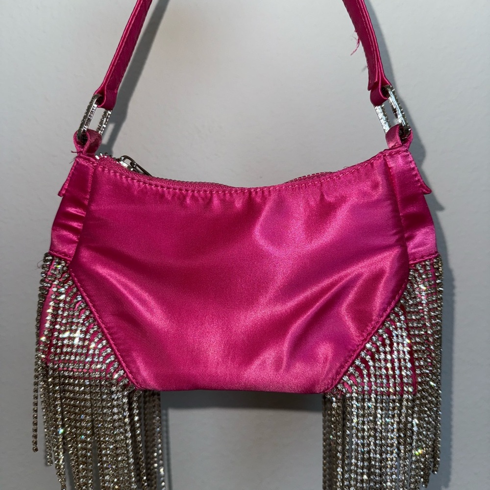Pink Rhinesthone Shoulder Bag
